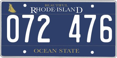 RI license plate 072476