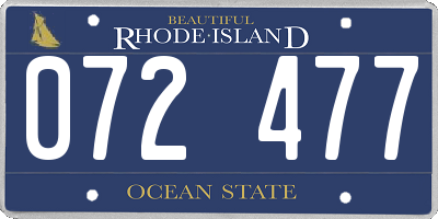 RI license plate 072477