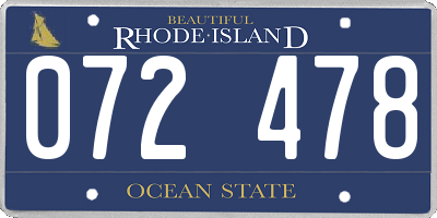 RI license plate 072478