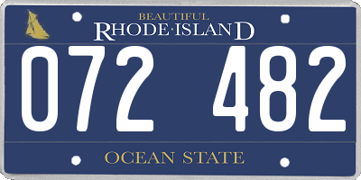 RI license plate 072482