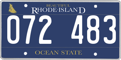 RI license plate 072483