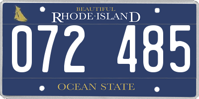 RI license plate 072485