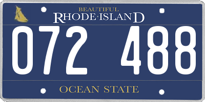 RI license plate 072488