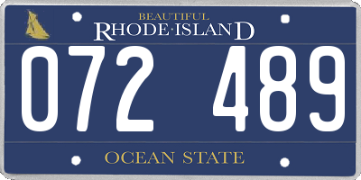 RI license plate 072489