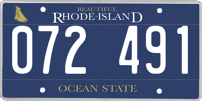 RI license plate 072491