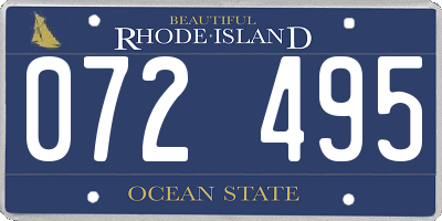 RI license plate 072495