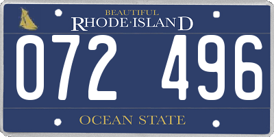 RI license plate 072496