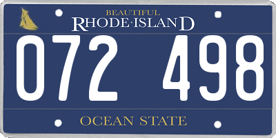 RI license plate 072498