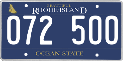 RI license plate 072500