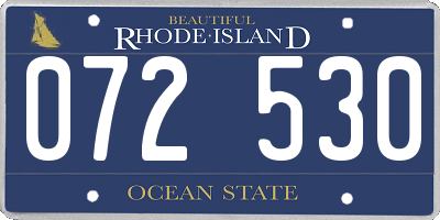 RI license plate 072530