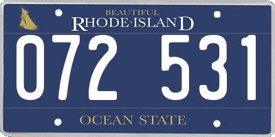 RI license plate 072531