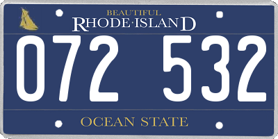 RI license plate 072532