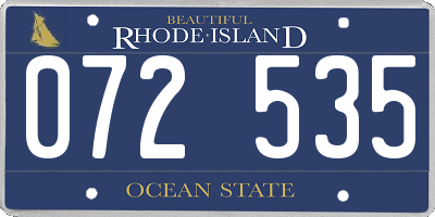 RI license plate 072535