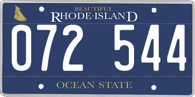 RI license plate 072544