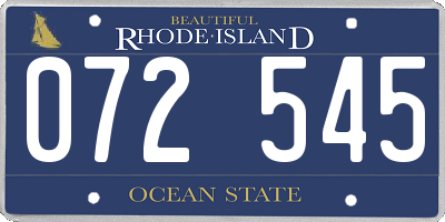 RI license plate 072545