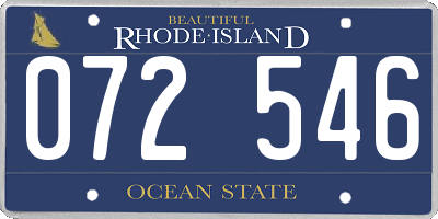 RI license plate 072546