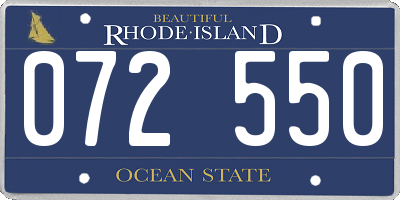 RI license plate 072550