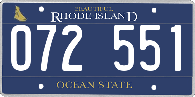 RI license plate 072551