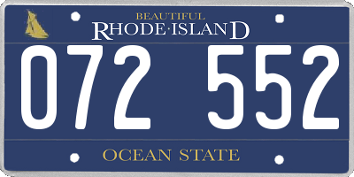 RI license plate 072552