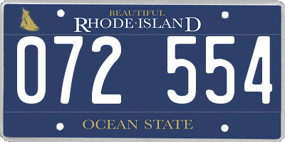 RI license plate 072554