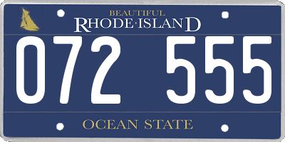 RI license plate 072555