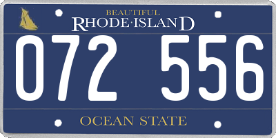 RI license plate 072556