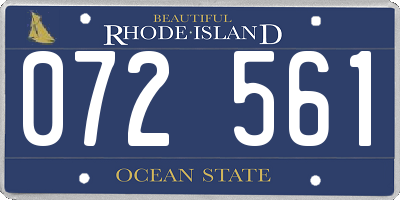 RI license plate 072561