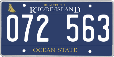 RI license plate 072563