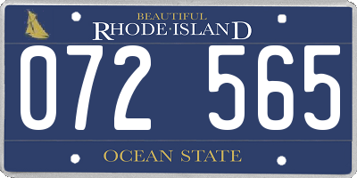 RI license plate 072565