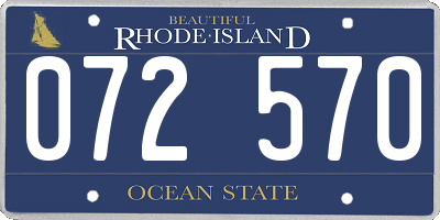 RI license plate 072570