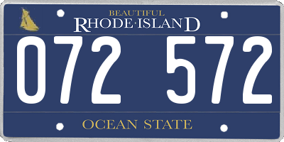 RI license plate 072572