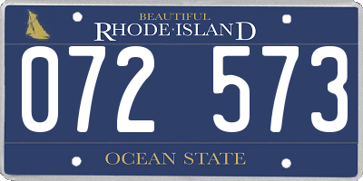 RI license plate 072573