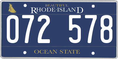 RI license plate 072578
