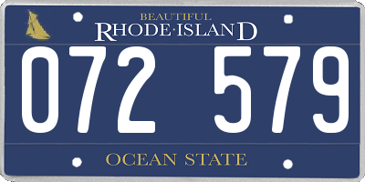 RI license plate 072579