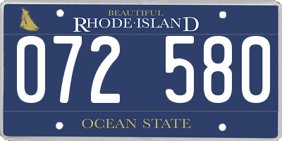 RI license plate 072580