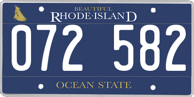 RI license plate 072582