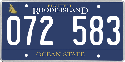 RI license plate 072583