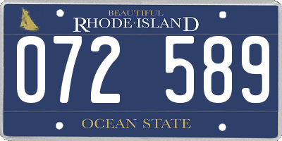 RI license plate 072589