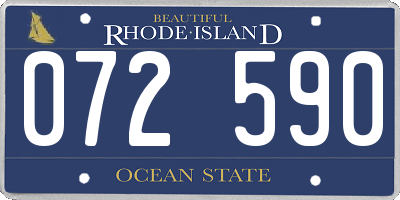 RI license plate 072590