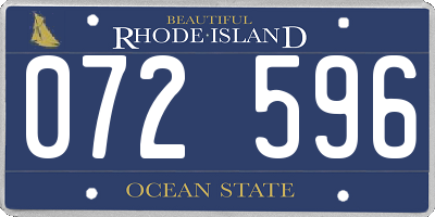RI license plate 072596