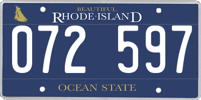 RI license plate 072597
