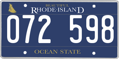 RI license plate 072598