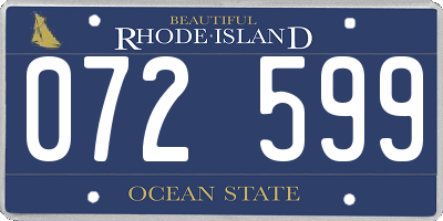 RI license plate 072599