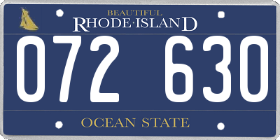 RI license plate 072630