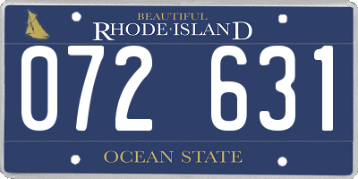 RI license plate 072631