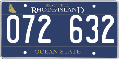 RI license plate 072632