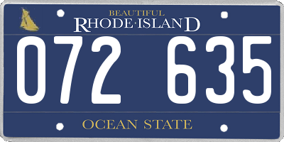 RI license plate 072635