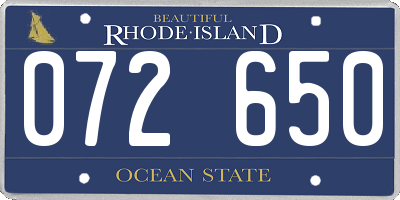 RI license plate 072650