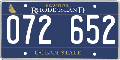 RI license plate 072652