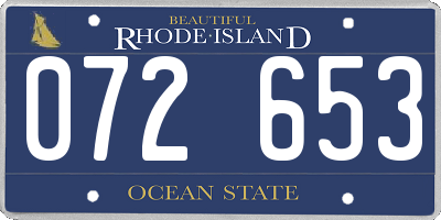 RI license plate 072653
